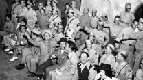 The star performed with soldiers and met many in person, describing them as "warm, receptive, eager" (Picture: Decca Records).