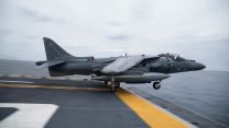 Marine Attack AV-8B Harrier Takes Off From USS Bonhomme Richard 
