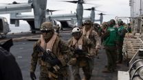 Marines Prepare To Embark An MV-22B Osprey