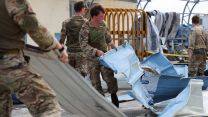 British soldiers from the Humanitarian and Disaster Relief team from RFA Mounts Bay provide assistance in Great Abaco, Bahamas, after Hurricane Dorian CREDIT MOD 040919