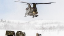 Chinook On Skis On Exercise Clockwork