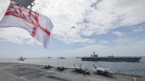UK ships on CSG21 exercise in the Bay of Bengal with American, Japanese and Australian vessels (Picture: US Department of Defense). CSG21 and US, Japan, Australia ships exercise in the Bay of Bengal 17102021 Credit US Dept of Defense.jpg