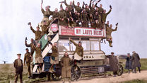 Soldiers are seen off from Toronto as they leave for war (Picture: Vimy Foundation).
