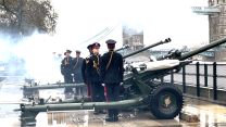Celebratory gun salute at the Tower of London for King Charles' 75th birthday 14112023 CREDIT BFBS.jpg