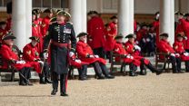 Chelsea Pensioners at the Royal Hospital Chelsea taking part in the Founder's Day