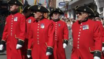 Chelsea pensioners in Salisbury Armed Forces Day parade