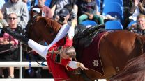Children's trick and fancy horse riding competition at Spasskaya Tower Festival 2019, Moscow (Picture: PA).