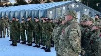 Commando Logistic Regiment troops held a Remembrance service alongside Norwegian personnel at Camp Viking in Norway