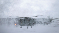 Commando Wildcat AH1 from 847 Naval Air Squadron, Part of the Commando Helicopter Force base in RNAS Yeovilton arrives at the Royal Norwegian Airforce Base (RNoAF) Bardufoss 110124 CREDIT MOD
