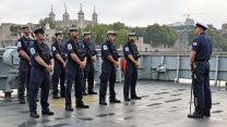 Crew onboard HMS Severn being welcomed back into the Royal Navy 27082021 CREDIT Royal Navy.jpg
