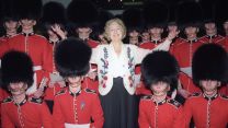 Dame Vera in studio with troops