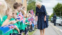 Duchess of Cornwall Greets Children At RAF Halton.