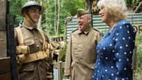 Duchess of Cornwall Laughing With Soldiers In Trenches At RAF Halton.