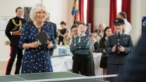 Duchess of Cornwall Plays Table Tennis At RAF Halton 