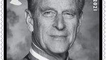 Duke of Edinburgh £2.55 stamp showing a photo taken by the photographer Terry O’Neill 