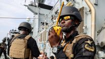 During Anti-Piracy exercise the Nigerian Forces boarded HMS Trent clearing the ship of all piracy threat 29102021 CREDIT MOD.jpg