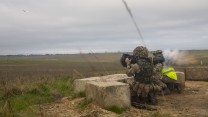 Exercise Racing Snake firing anti tank weapon from behind cover