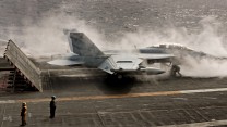 USS George HW Bush Exercise Saxon Warrior Landing 