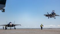 F-35B Lightning jets 809 Naval Air Squadron (809 NAS) are back on the deck of HMS Prince of Wales UK Carrier Strike Group 090626 2 CREDIT UK Carrier Strike Group