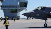 F-35B Lightning jets 809 Naval Air Squadron (809 NAS) are back on the deck of HMS Prince of Wales UK Carrier Strike Group 090626 4 CREDIT UK Carrier Strike Group