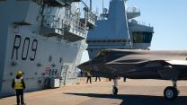 F-35B Lightning jets 809 Naval Air Squadron (809 NAS) are back on the deck of HMS Prince of Wales UK Carrier Strike Group 090626 CREDIT UK Carrier Strike Group