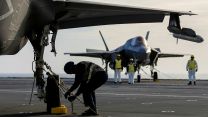 F35-B Lightning jets embarked on HMS Prince of Wales 21022024 CREDIT MOD
