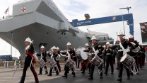 Celebrations at the naming ceremony of HMS PRINCE OF WALES