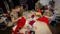Foot Guard centralised tailors at Wellington barracks in London, working hard to ensure everyone is looking correct for the Queens funeral 12092022 CREDIT MOD Crown Copyright.jpg