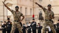 Gurkha perform a traditional kukri display Horse Guards