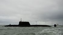 HMS Anson leaving BAE Systems Barrow in Furness fifth Astute-Class attack submarine begins sea trials 7 190223 CREDIT MOD