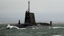 HMS Anson leaving BAE Systems Barrow in Furness fifth Astute-Class attack submarine begins sea trials 8 190223 CREDIT MOD