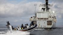 HMS Argyll with the autonomous Pacific24 boat