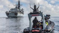 HMS Argyll with the autonomous Pacific24 boat