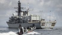 HMS Argyll with the autonomous Pacific24 boat