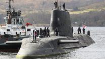 HMS Audacious, the fourth of the Royal Navy’s Astute-class submarines, arriving at her new home at HM Naval Base Clyde