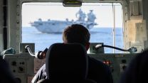 HMS Portlands Quarter Master's view of HMS Prince of Wales 24022024 CREDIT MOD