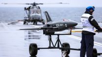 HMS Prince of Wales launched drones from her flight deck Navy exploring crewless technology 26092021 Credit Royal Navy.jpg