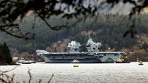 HMS Queen Elizabeth in the Firth of Clyde, Scotland