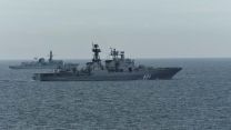 HMS Richmond in the background shadowing the Russian destroyer Kulakov 06092022 CREDIT Royal Navy.jpg