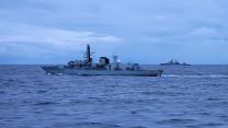HMS Richmond in the foreground tracks Russian cruiser Marshal Ustinov 06092022 CREDIT Royal Navy.jpg