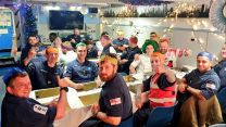 HMS Richmond's crew en route home for Christmas (Picture: HMS Richmond Twitter). HMS Richmond's crew on route home for Christmas 05122021 CREDIT HMS Richmond Twitter.jpg