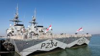 HMS SPEY and HMS TAMAR together prior to leaving HMNB Portsmouth to be forward deployed in the Indo-Pacific Region