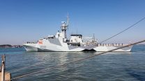 HMS TAMAR leaving HMNB Portsmouth to be forward deployed in the Indo-Pacific Region