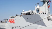 HMS TAMAR prior to leaving HMNB Portsmouth to be forward deployed in the Indo-Pacific Region 