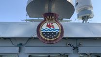 HMS Tamar badge heraldry insignia 140920 CREDIT BFBS
