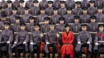 HRH The Prince and Princess of Wales take the time for a group photo after St. DavidÕs Day Parade in Windsor 010323 CREDIT MOD