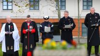 Hymns sung during Armistice Day commemorations at HMNB Devonport (Picture: Royal Navy).