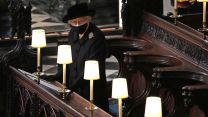The Queen during Prince Philip's funeral in April 2021 (Picture: PA Images/Alamy Stock Photo). The Queen during Prince Philip's funeral in April 2021 (Picture: PA Images/Alamy Stock Photo).