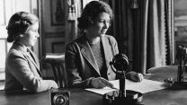 Princess Elizabeth (right) and Princess Margaret after they broadcast on Children's Hour from Buckingham Palace (Picture: CBW/Alamy Stock Photo).