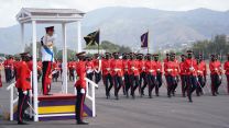 Duke of Cambridge in Kingston, Jamaica, at commissioning parade for Caribbean Military Academy's Officer Training Programme